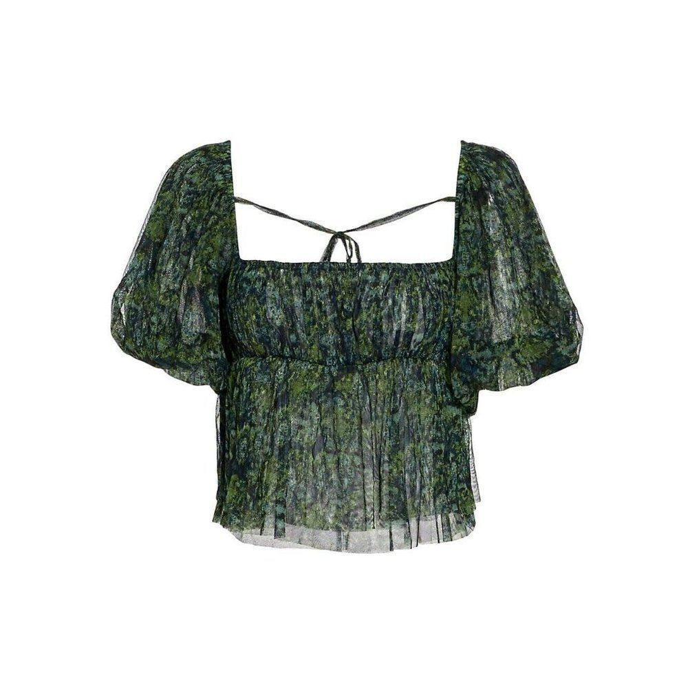 NWT - Free People Women's - XL - Penelope Top Deep Sea Combo Green - Picture 5 of 12